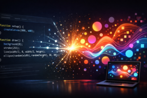 【初心者OK】p5.jsをWordPressで動かす方法｜マウスで動く円を作ってみた